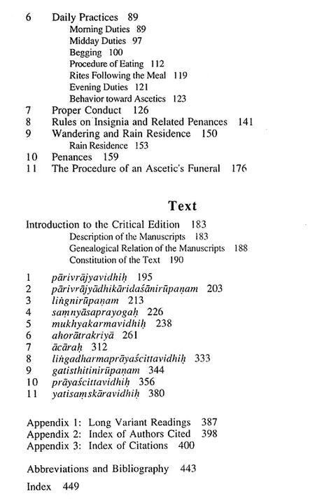 Rules and regulations of Brahmanical asceticism: Yatidharmasamuccaya of Yadava Prakasa (Sri Garib Dass oriental series) - Retail Maharaj