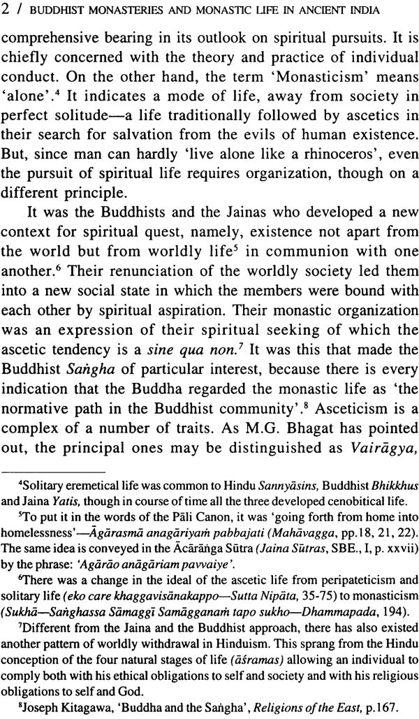 Buddhist Monasteries and Monastic Life in Ancient India (From the Third Century BC to the Seventh Century AD) - Retail Maharaj