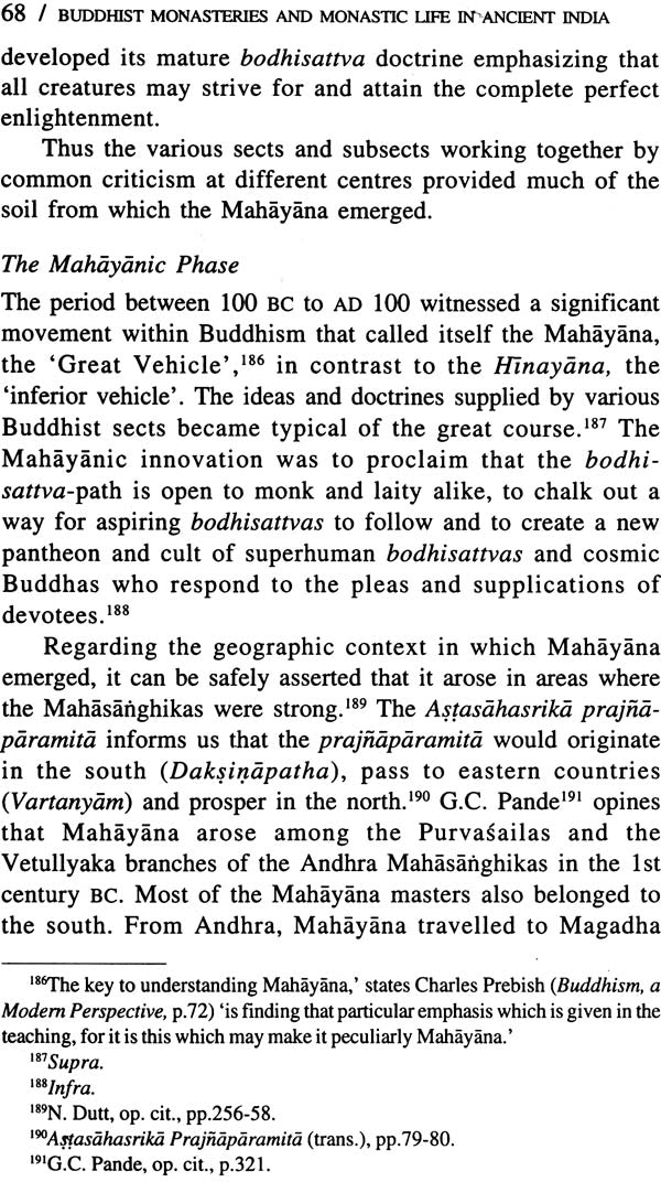 Buddhist Monasteries and Monastic Life in Ancient India (From the Third Century BC to the Seventh Century AD) - Retail Maharaj