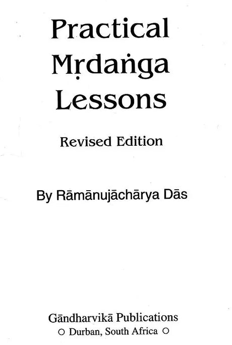 Practical Mrdanga Lessons without Cassette - Retail Maharaj