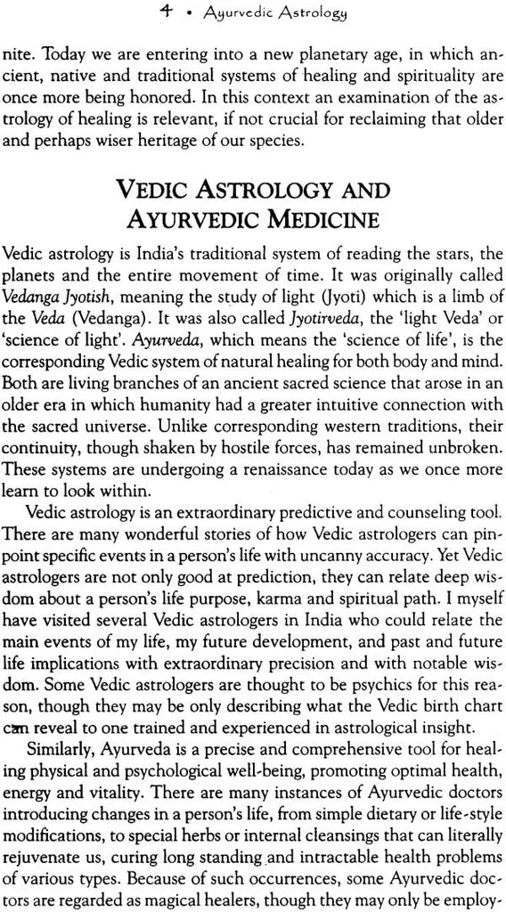 Ayurvedic Astrology - Self Healing Through the Stars [English] By David Frawley - Retail Maharaj