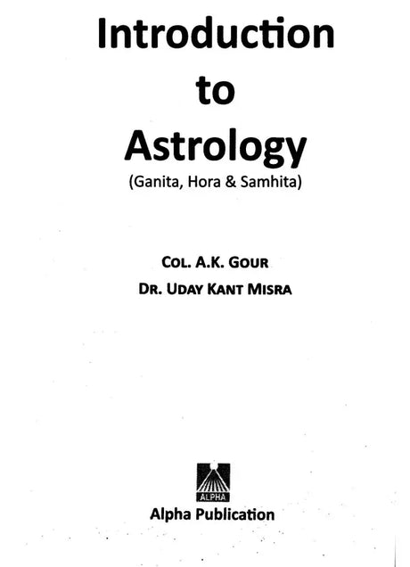 Introduction to Astrology (Ganita Hora Samhita) - Retail Maharaj