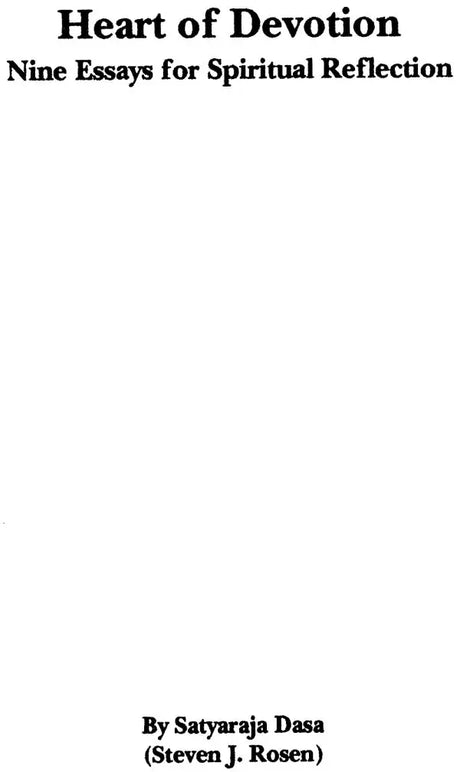 Heart of Devotion (Nine Essays for Spiritual Reflection) - Retail Maharaj