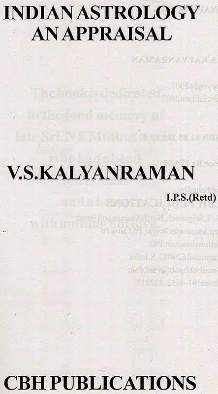 Indian Astrology - An Appraisal [English] By VS Kalyanraman - Retail Maharaj