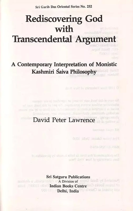 Rediscovering God with Transcendental Argument - Retail Maharaj