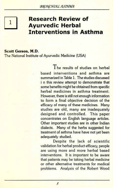 Bronchial Asthma Care in Ayurveda and Holistic Systems (Indian medical science series) - Retail Maharaj