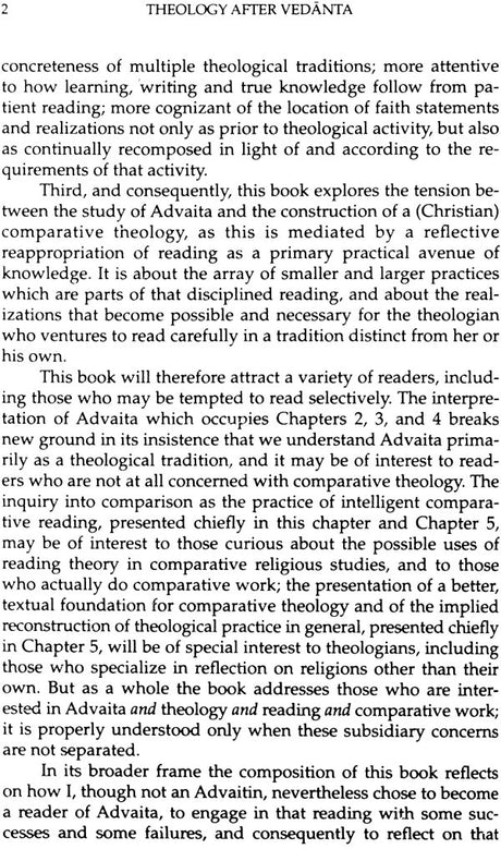 Theology After Vedanta: Experiment in Comparative Theology: No. 2 (Monumenta Indica S.) - Retail Maharaj
