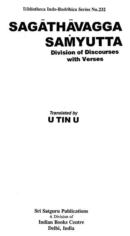 Sagathavagga Samyutta; Division of Discourses with Verses - Retail Maharaj