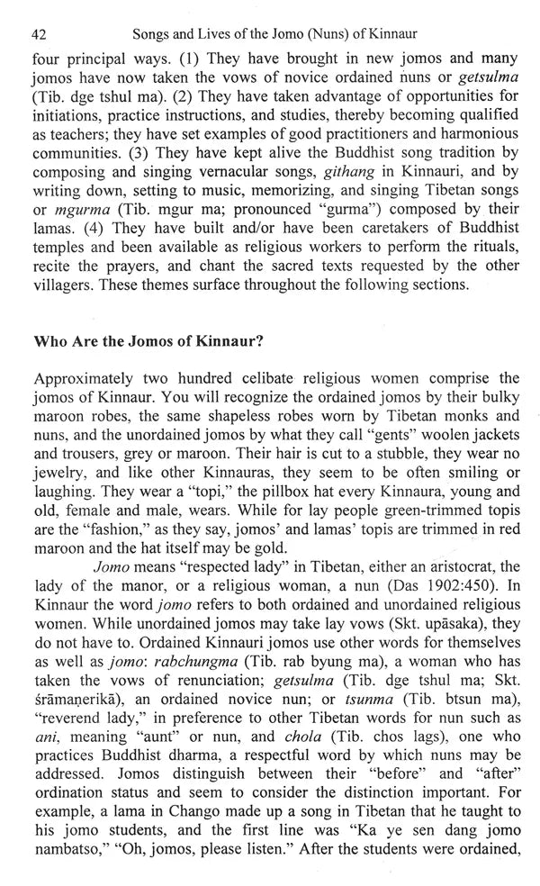 Songs and Lives of the Jomo: Nuns of Kinnaur Northwest India. Women's Religious Expression in Tibetan Buddhism - Retail Maharaj