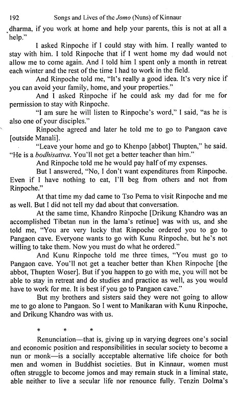 Songs and Lives of the Jomo: Nuns of Kinnaur Northwest India. Women's Religious Expression in Tibetan Buddhism - Retail Maharaj