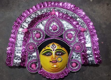Rangmaya Devi Mukhosh – Handcrafted Purulia Chhau Mask of Goddess Durga - Retail Maharaj