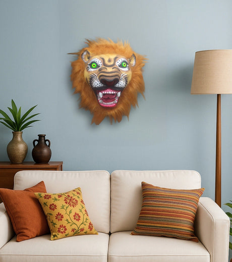 Simha Chhau Mask – The Roar of Purulia – Lion Folk Dance Mask - Retail Maharaj