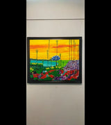 Rainbow Garden – Vibrant Acrylic Landscape Painting by Samhita Bhowmik | Whimsical Forest and Kaleidoscopic Flora - Retail Maharaj