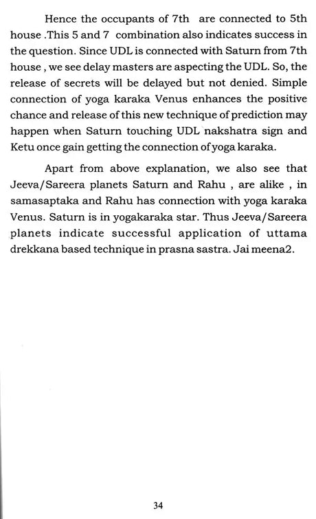 Stellar Effects Uttama Drekkana Prasna Sastra (Based on Pillas of Meena2 Nadi) [English] - Retail Maharaj