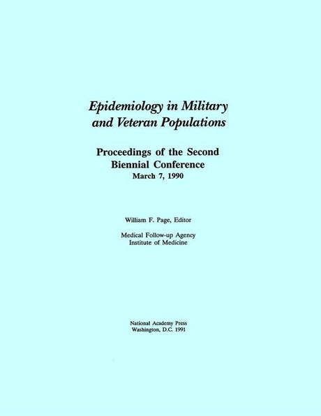 Page: Epidemiology In Military & Veteran Populations (proceedings Of The Second Biennial Conference March 7 1990) - Retail Maharaj