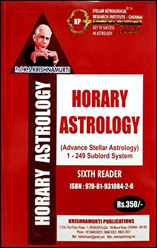 HORARY ASTROLOGY ( Advance Stellar Astrology) - Retail Maharaj