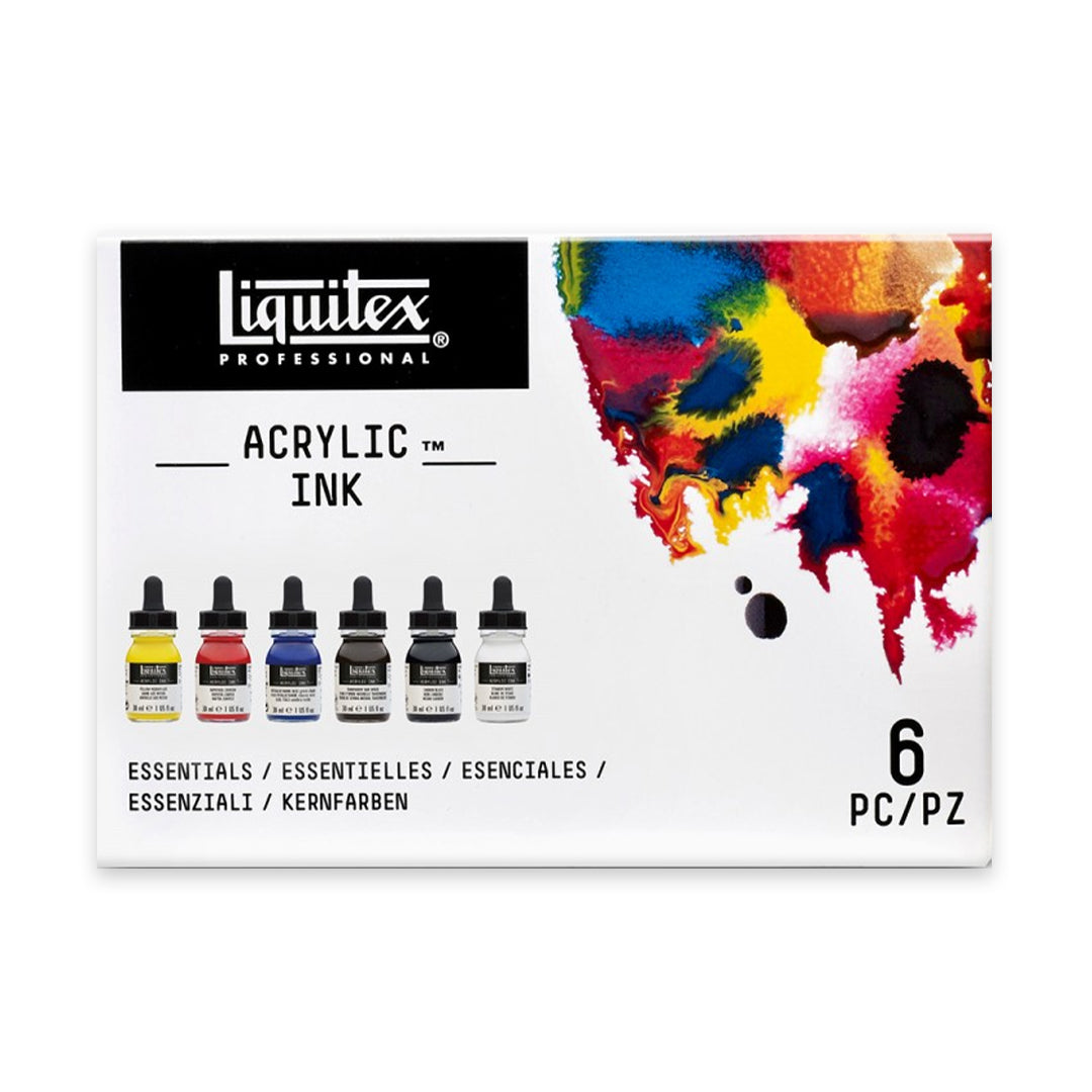 Liquitex Professional Acrylic Ink Set of 3 & 6 (Essential & Iridescent Colours)