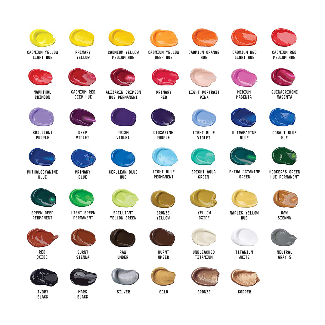 Liquitex Basics Acrylic Paint Tube Set Professional Artist Colour Set for Canvas and Mixed Media Art