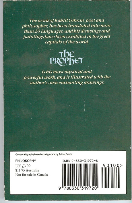 Prophet [Paperback] Gibran, Kahlil - Retail Maharaj
