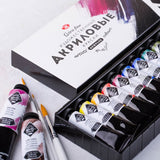Master Class Acrylic Colour Set of 12 Professional Artist Paints 18ml Tubes