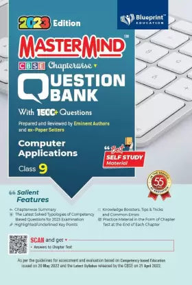 Master Mind Computer Applications CBSE Class 9 Question Bank. 1500+ Questions based on Latest Pattern for 2023 Examination. - Retail Maharaj