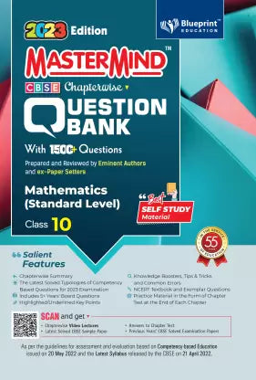 Master Mind Mathematics (Standard) CBSE Class 10 Question Bank. 1500+ Questions based on Latest Pattern for 2023 Examination. - Retail Maharaj