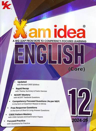 Xam Idea English Core Class 12 For 2024-25 : Cbse - Retail Maharaj