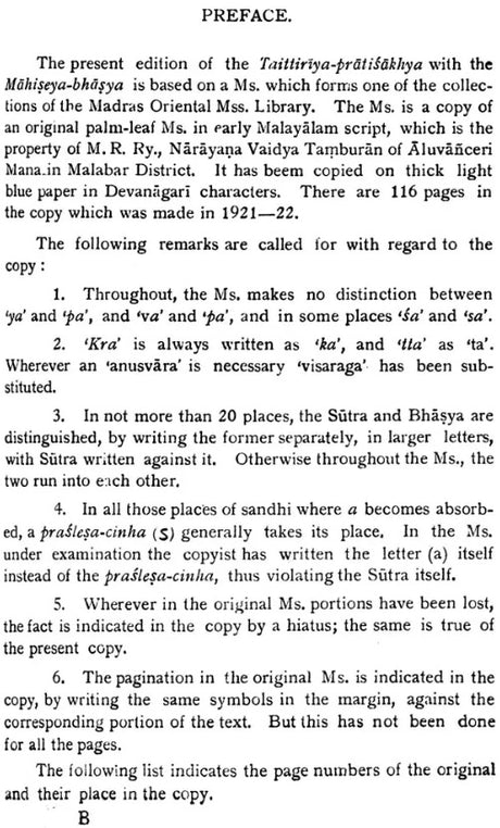 Taittiriya-Pratisakhya With the Bhasya (Padakramasadana of Mahiseya) - Retail Maharaj