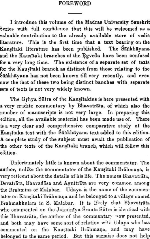 The Kausitaka Grhyasutras with The Commentary of Bhavatrata - Retail Maharaj