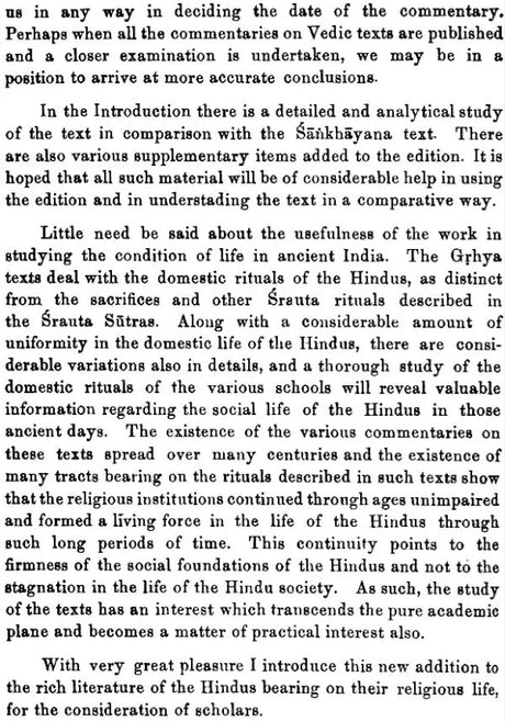 The Kausitaka Grhyasutras with The Commentary of Bhavatrata - Retail Maharaj