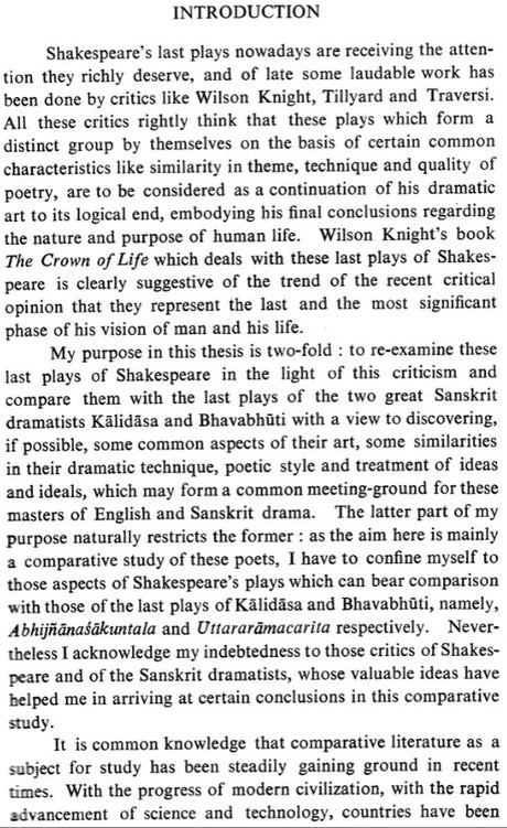 The Tragicomedies of Shakespeare, Kalidasa and Bhavabhuti (An old and Rare Book) - Retail Maharaj