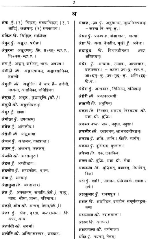Abhinav Hindi Sanskrit Dictionary - Retail Maharaj