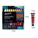 Mont Marte Signature Acrylic Colour Paint Set of 36 Creamy Fast Drying Artist Acrylics for Canvas Wood Paper and Craft