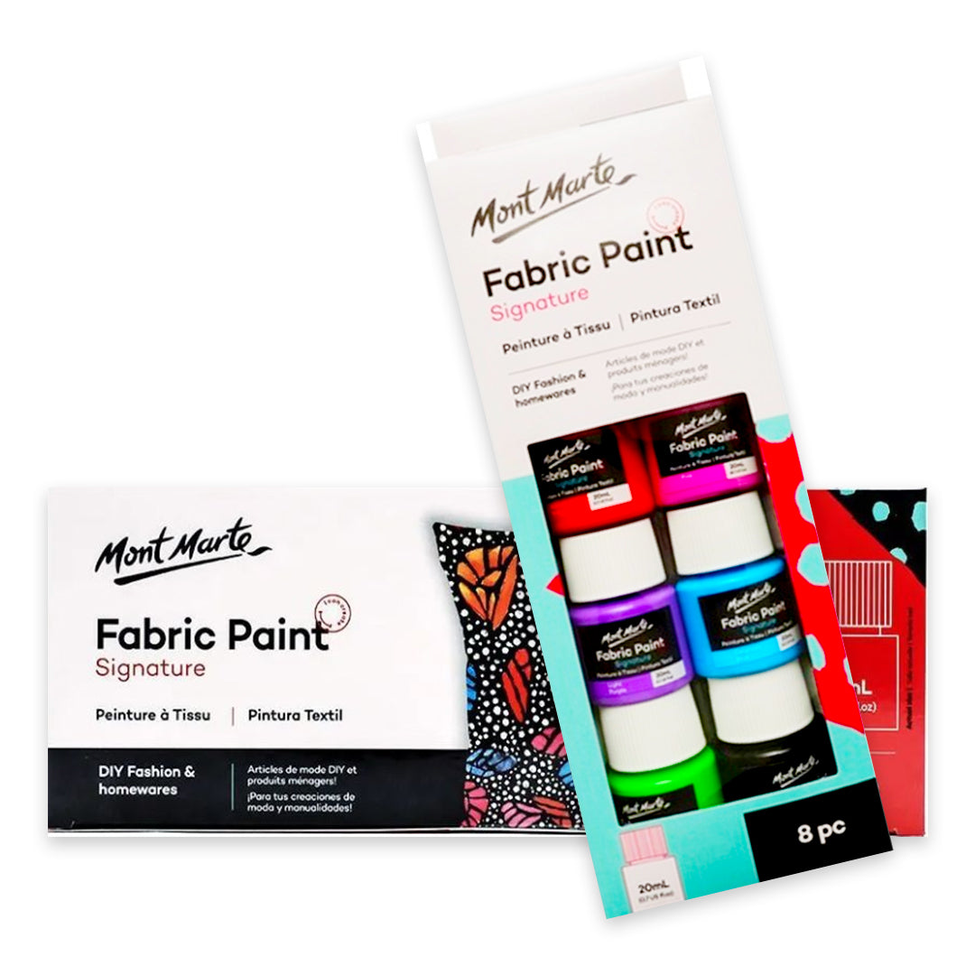 Mont Marte Signature Fabric Paint Set of 8 & 24