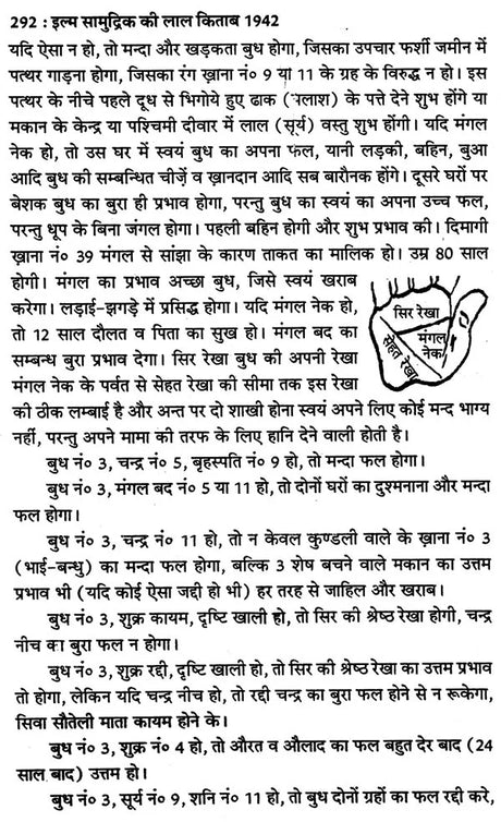 इल्म सामुद्रिक की लाल किताब तरमीम शुदा 1942 : Ilm Samudrik's Lal Kitab Tarmim Shuda 1942 - Retail Maharaj