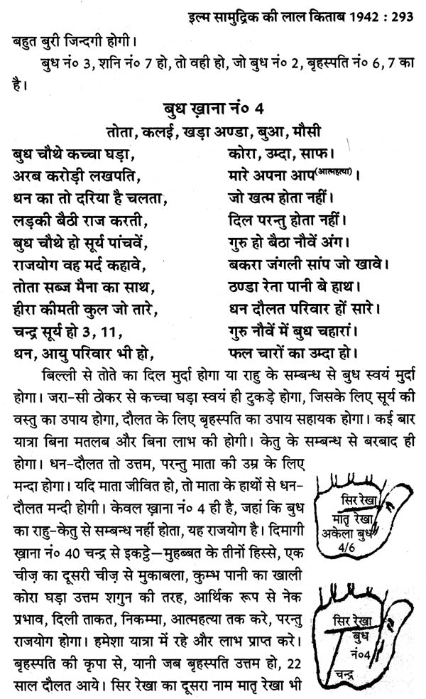 इल्म सामुद्रिक की लाल किताब तरमीम शुदा 1942 : Ilm Samudrik's Lal Kitab Tarmim Shuda 1942 - Retail Maharaj
