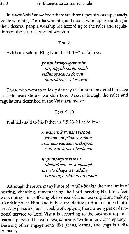 Sri Bhagavatarka Marici-Mala (A Garland of Rays from the Sunlike Srimad Bhagavatam) - Retail Maharaj