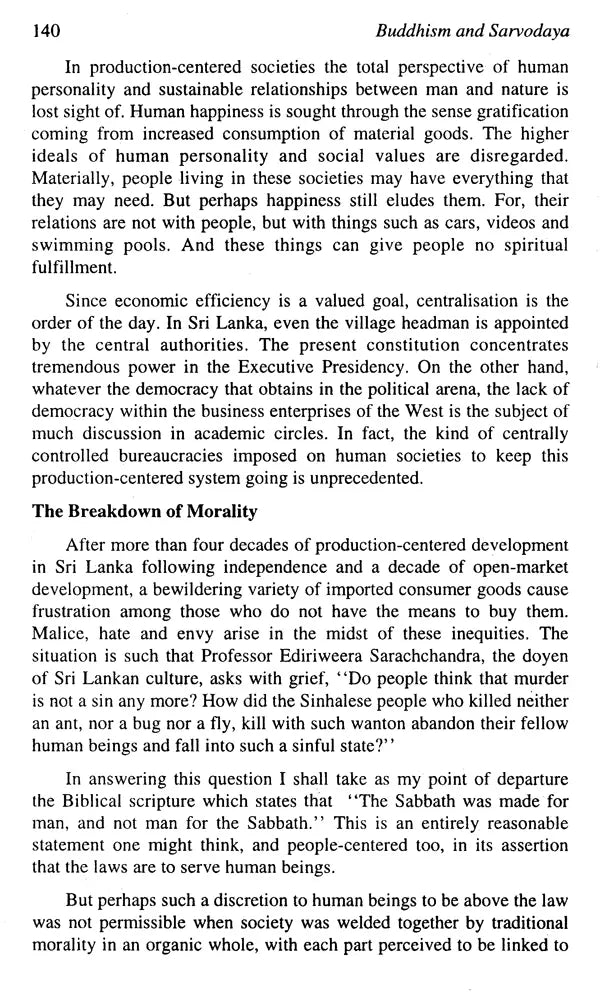 Buddhism and Sarvodaya: Sri Lankan experience (Bibliotheca Indo-Buddhica series) - Retail Maharaj