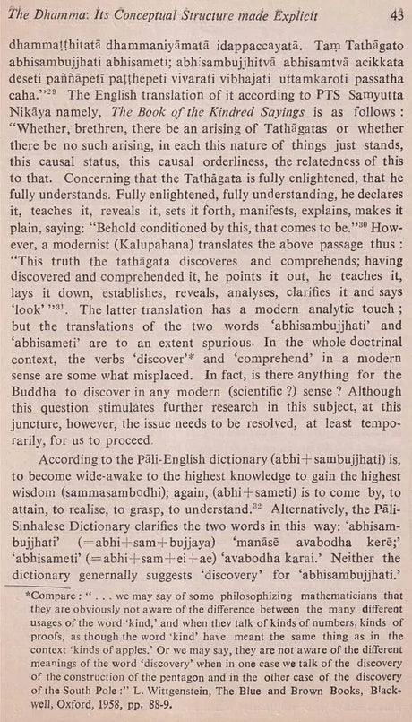 A Philosophical Analysis of Buddhist Notions: The Buddha and Wittgenstein (An Old and Rare Book) - Retail Maharaj