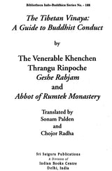 The Tibetan Vinaya: Guide to Buddhist Conduct - Retail Maharaj