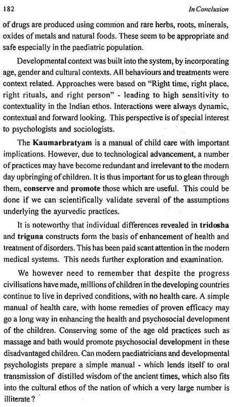 Child care in ancient India from the perspectives of developmental psychology and paediatrics (Indian medical science series) - Retail Maharaj