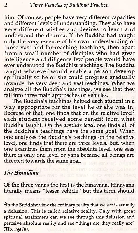 The three vehicles of Buddhist practice (Bibliotheca Indo-Buddhica series) - Retail Maharaj