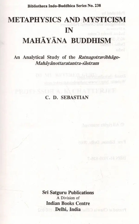 Metaphysics and Mysticism in Mahayana Buddhism [UNABRIDGED] - Retail Maharaj