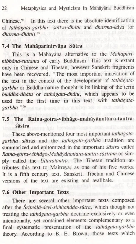 Metaphysics and Mysticism in Mahayana Buddhism [UNABRIDGED] - Retail Maharaj