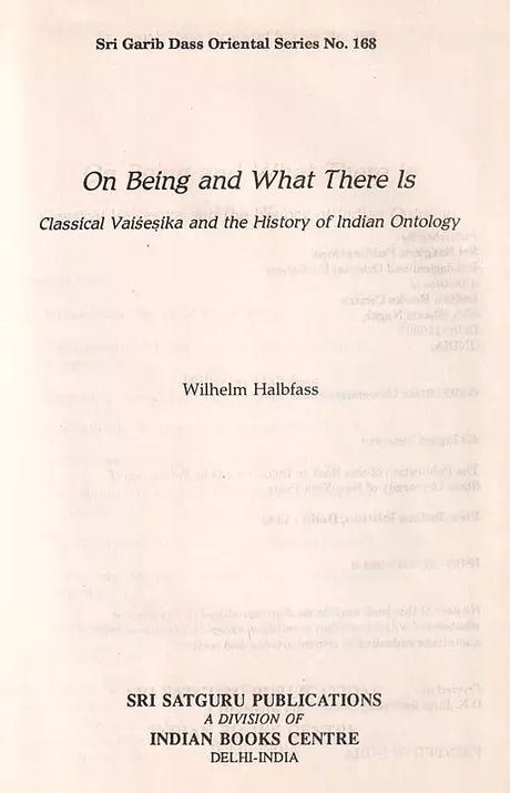 On Being and What there is–Classical Vaisesika and the History of Indian Ontology - Retail Maharaj