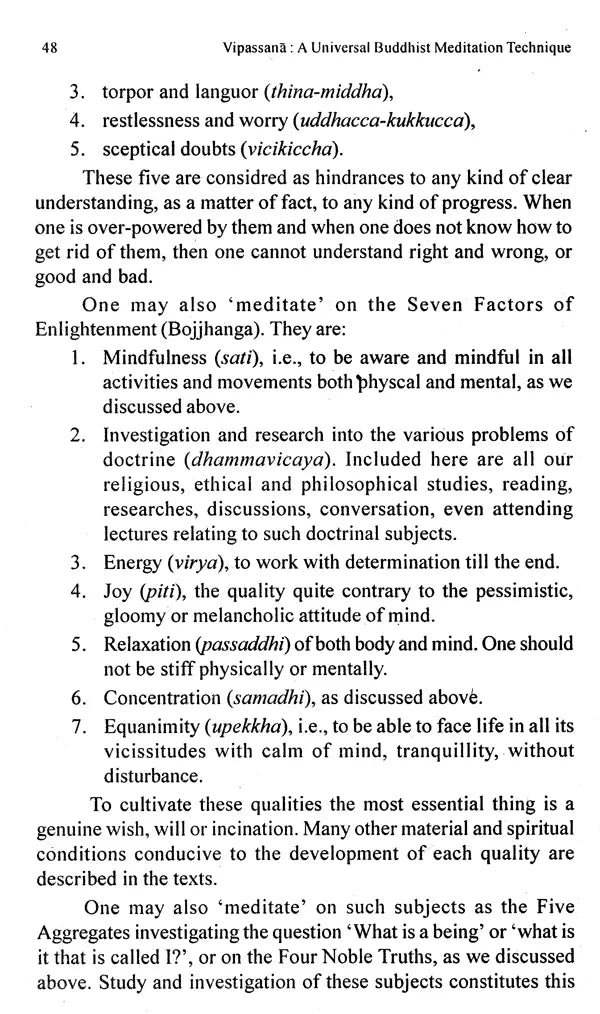 Vipassana; A Universal Buddhist Meditation Technique - Retail Maharaj