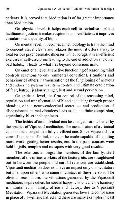 Vipassana; A Universal Buddhist Meditation Technique - Retail Maharaj