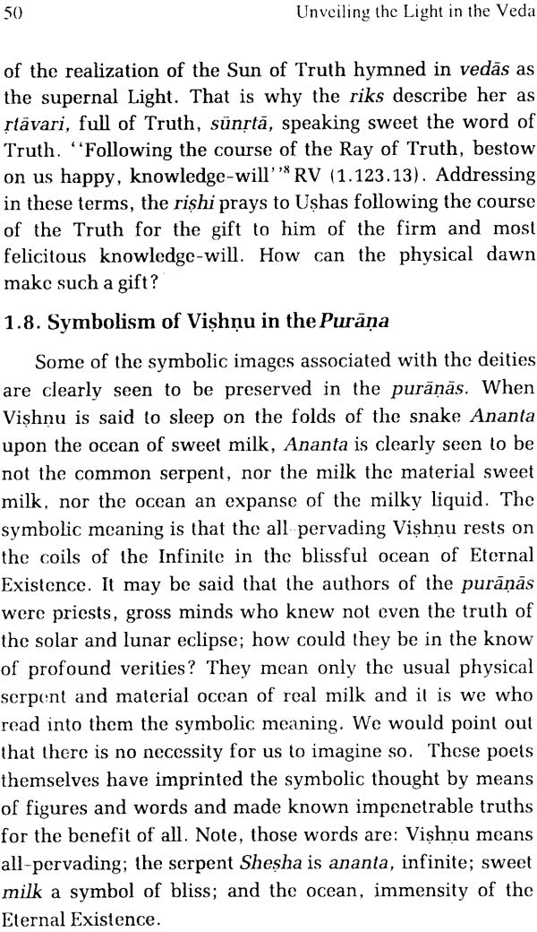 Unveiling the Light in the Vedas–T.V. Kapali Sastry/Complied from Siddhanjana and Other Essays on the Veda - Retail Maharaj