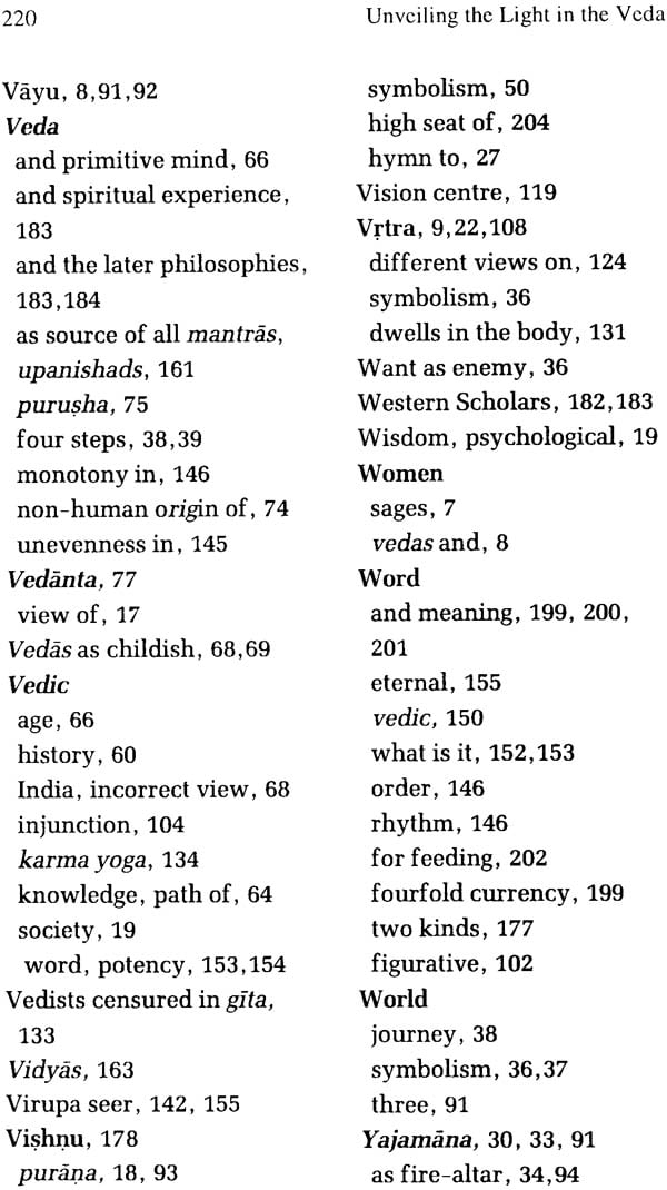 Unveiling the Light in the Vedas–T.V. Kapali Sastry/Complied from Siddhanjana and Other Essays on the Veda - Retail Maharaj