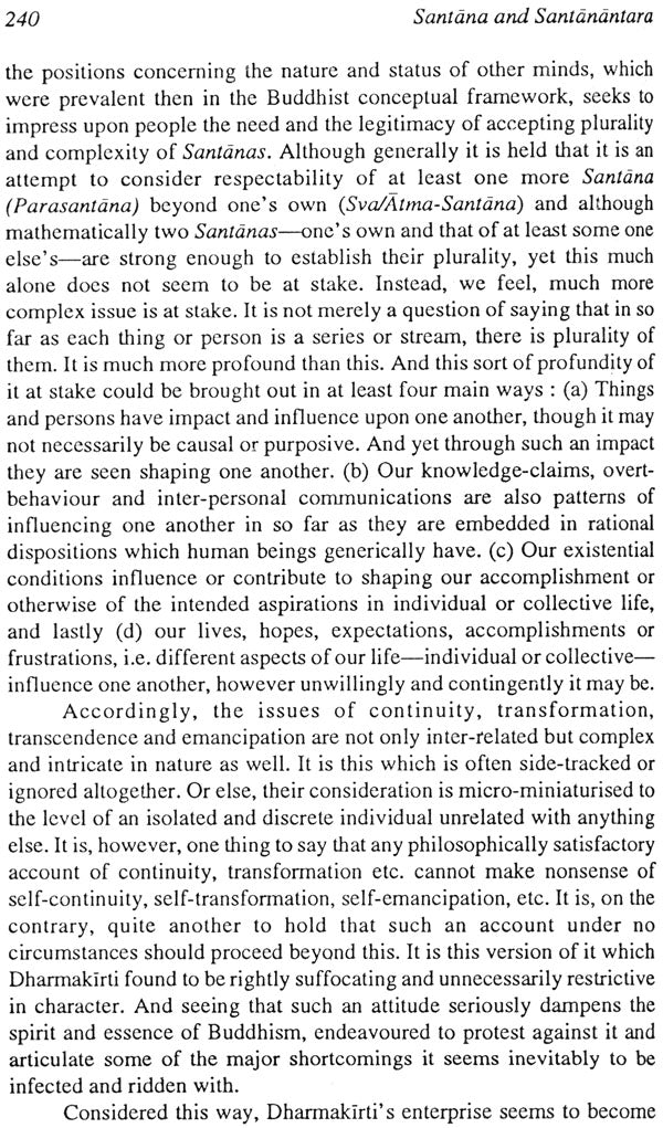 Santana and Santanantara: An Analysis of the Buddhist Perspective Concerning Continuity, Transformation and Transcendence and the Basis of an ... psycholo (Bibliotheca Indo-Buddhica Series) - Retail Maharaj